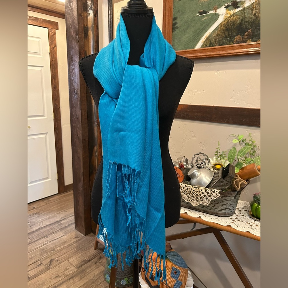 Vibrant Blue Scarf